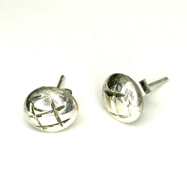 Button earrings 