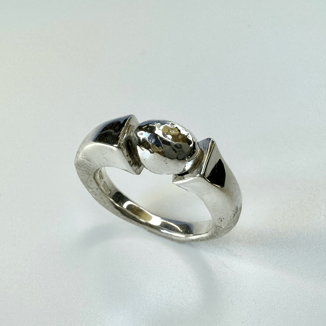 Polished captured moment ring