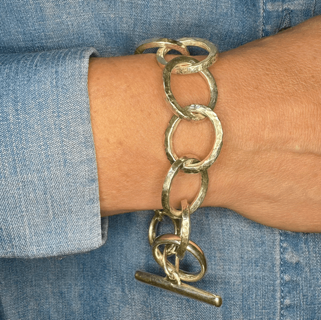 Textured T-bar bracelet
