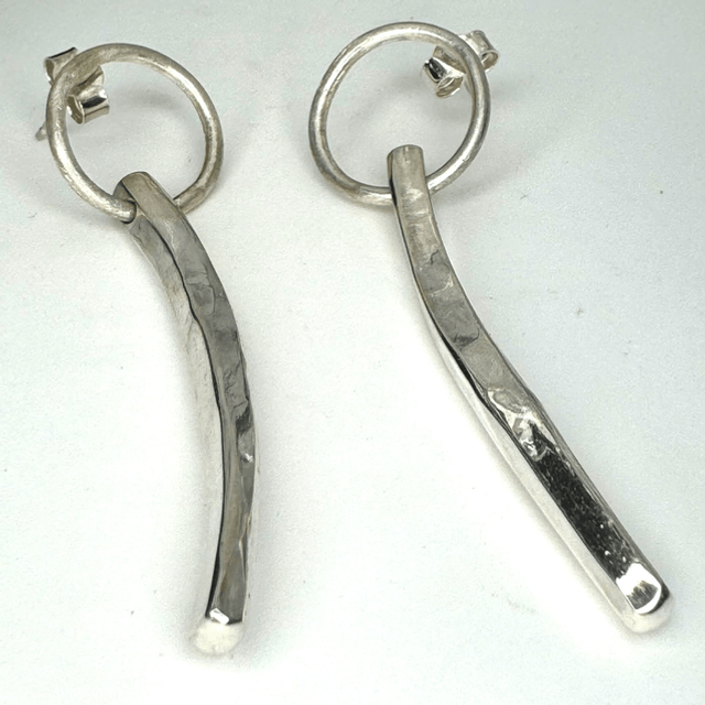Swinging ingot earrings