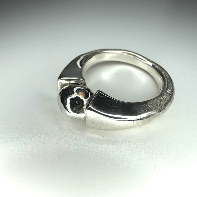 Polished captured moment ring
