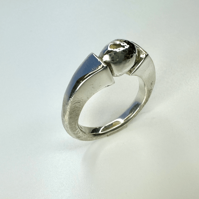 Polished captured moment ring