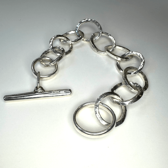 Textured T-bar bracelet