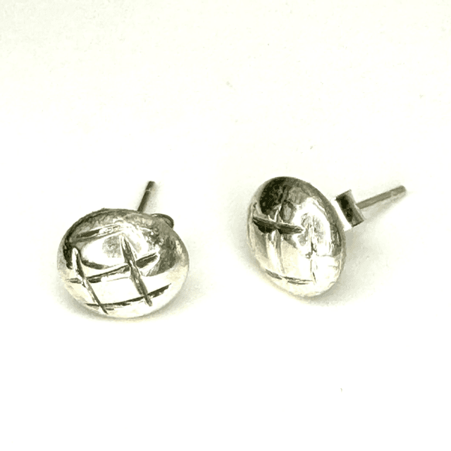 Button earrings 
